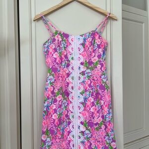Lilly Pulitzer Shelli Stretch Dress in the "Amethyst Moms The Word" print